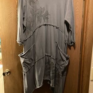 Blue Fish Size 2 painted top gray.